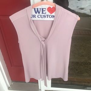 Karl Lagerfeld Paris Light Pink Sleeveless Blouse